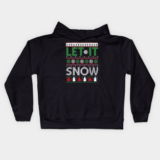 let it snow ugly christmas sweater Kids Hoodie